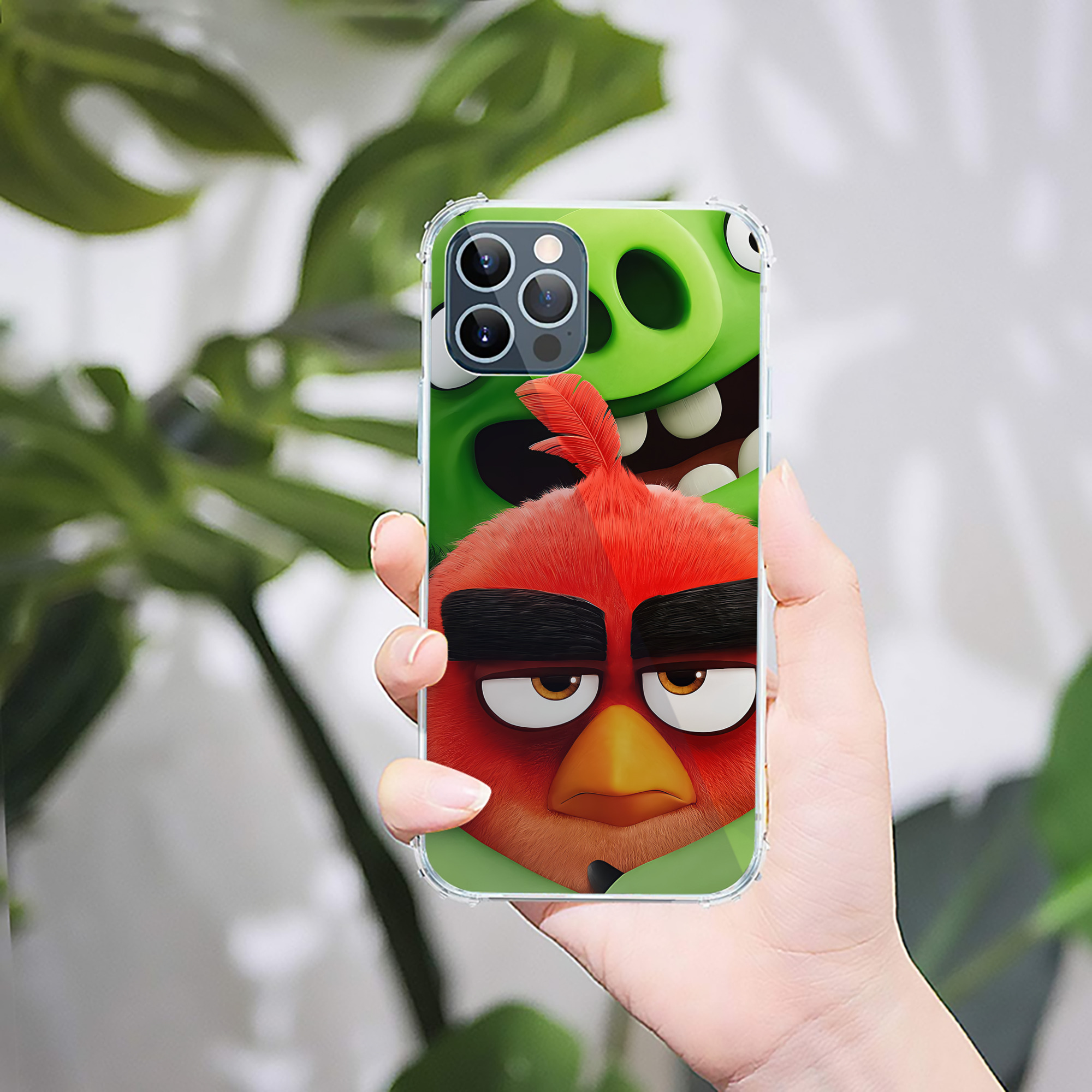 （画像用） Angry Birds アングリーバード 【iPhone 12シリーズ対応】透明スマホケース（クリアソフトケース）